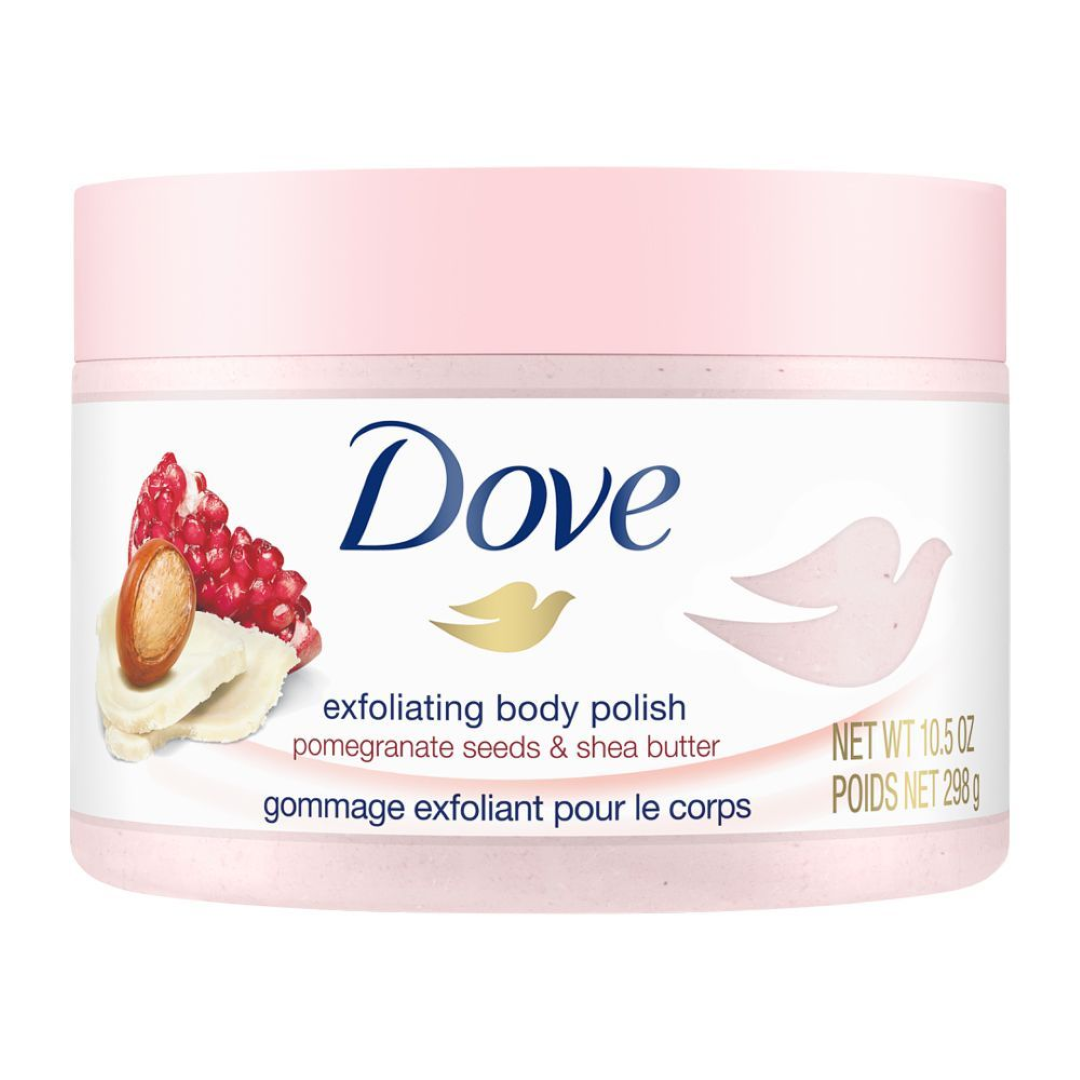 DOVE BODY POLISH POMEGRANATE N SHEA 298G
